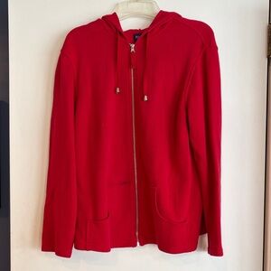 Basic Edition  Size L Red Zip-Up Hooded Sweatshirt